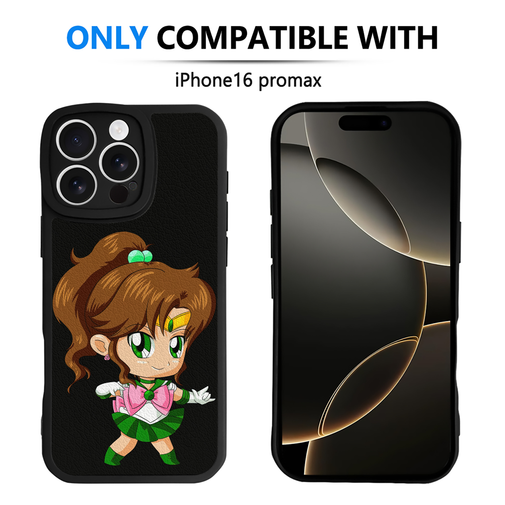 （画像用） 美少女戦士セーラームーン 木野 まこと きの まこと Sailor Moon Kino Makoto （セーラージュピター；Sailor Jupiter） 【iPhone 16シリーズ対応】シリコンスマホケース（レザー調） 材質：シリコン